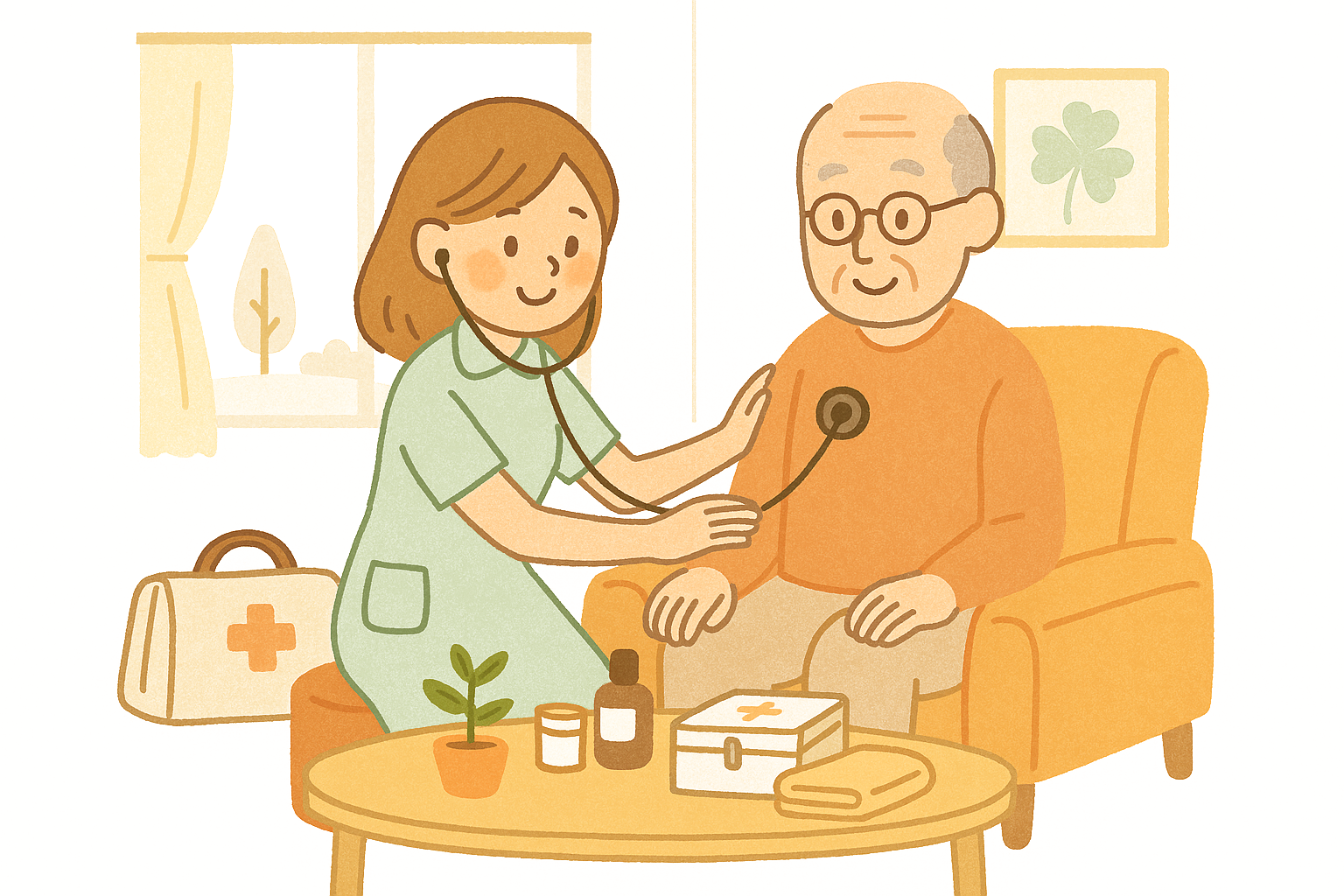 訪問看護 サービス イラスト